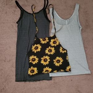 LOT 3 Forever 21 Old Navy Sparkle tops Sz M